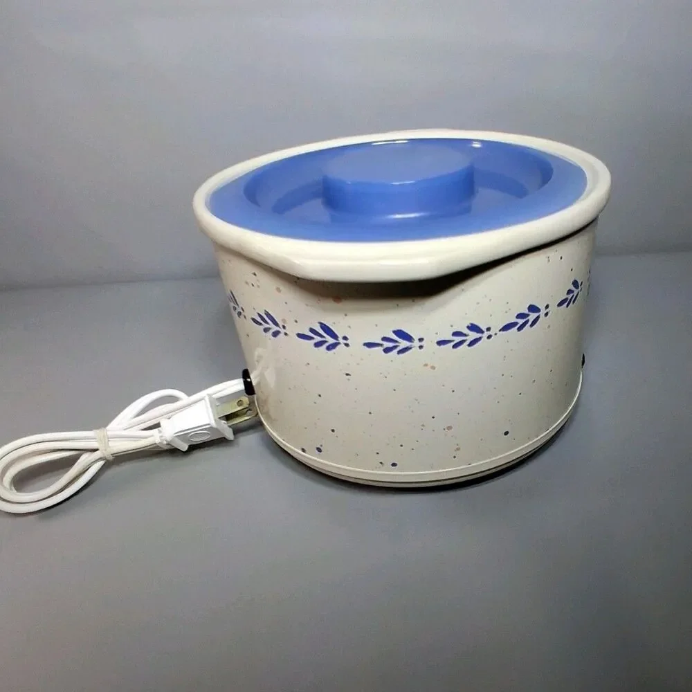 Rival Crock-Ette Stoneware Slow Cooker Model 3200/3 Cream & Cornflower Blue 3200